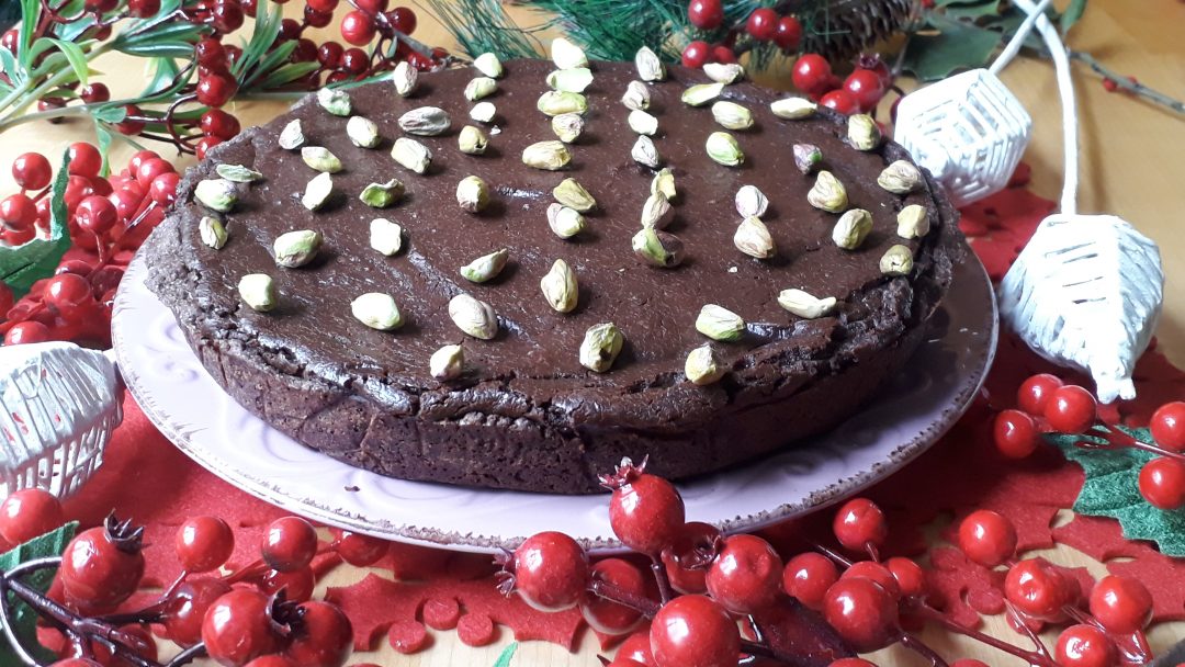 torta con crema di zucca e mix crema al cioccolato